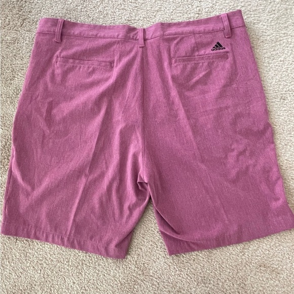 Adidas Golf Shorts 40 Mens Crosshatch Lucid Fuchsia Pockets Athletic HR9054 Pink - Picture 3 of 13